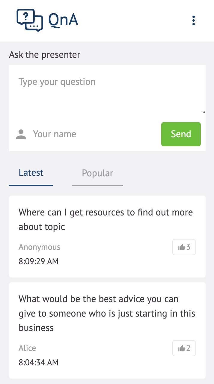 poll app audience view